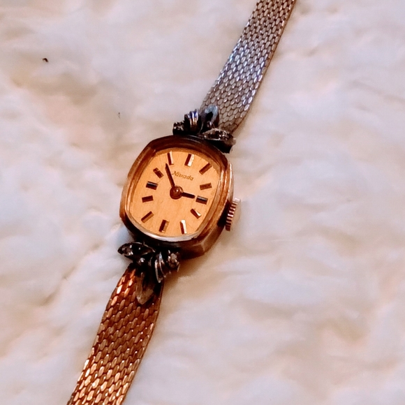 Vntg Nivada Gold & Diamond Art Deco Watch - Picture 6 of 6